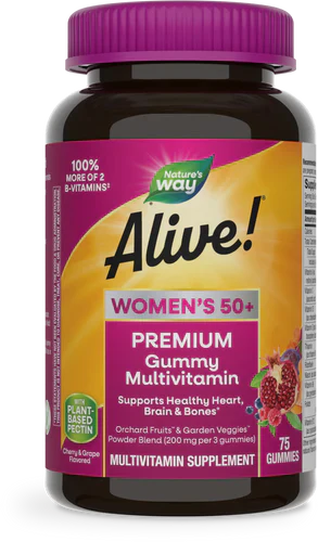 Alive! Women's 50+ Gummy Vitamins 75 Gummies