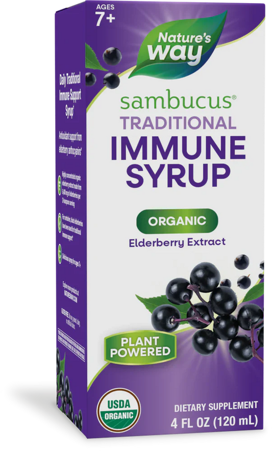 Organic Elderberry Sambucus Syrup 120 ml (4 fl oz)