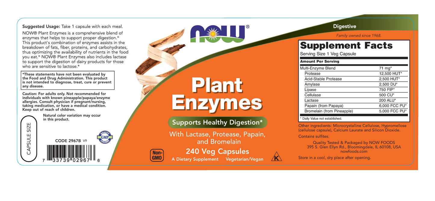 Plant Enzymes 240 Veg Capsules