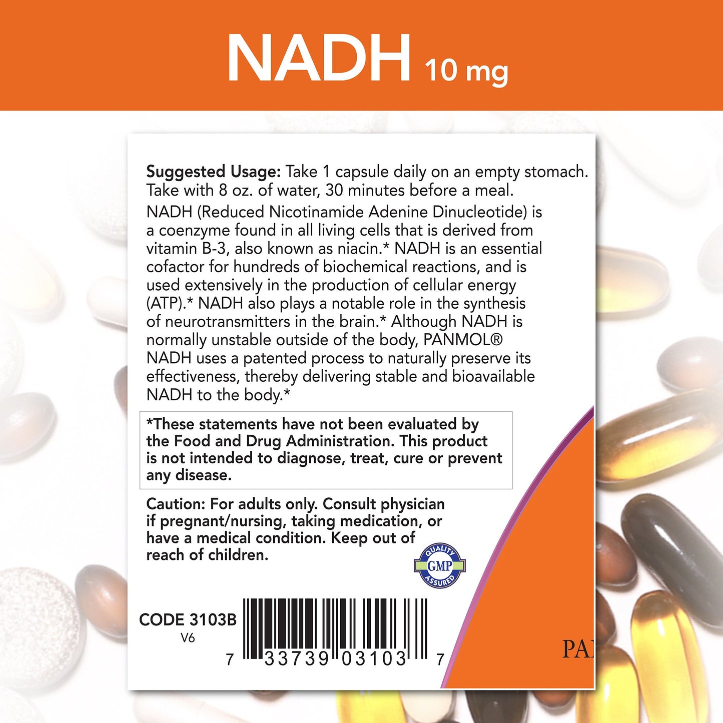 NADH 10 mg 60 Veg Capsules