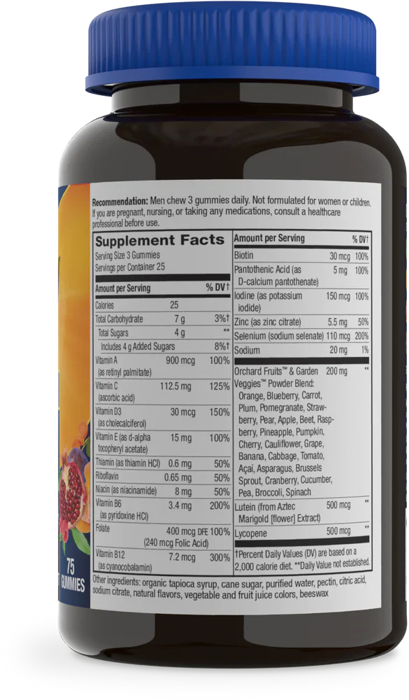 Alive! Men's 50+ Gummy Vitamins 75 Gummies