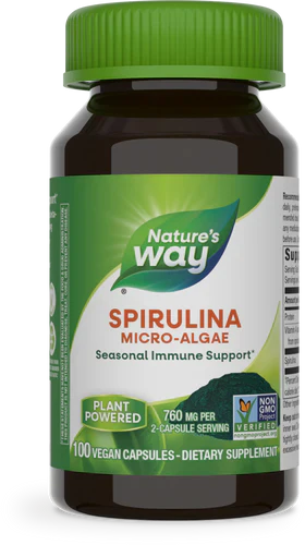 Spirulina Micro-Algae 380 mg 100 Vegetarian Capsules by Nature's Way