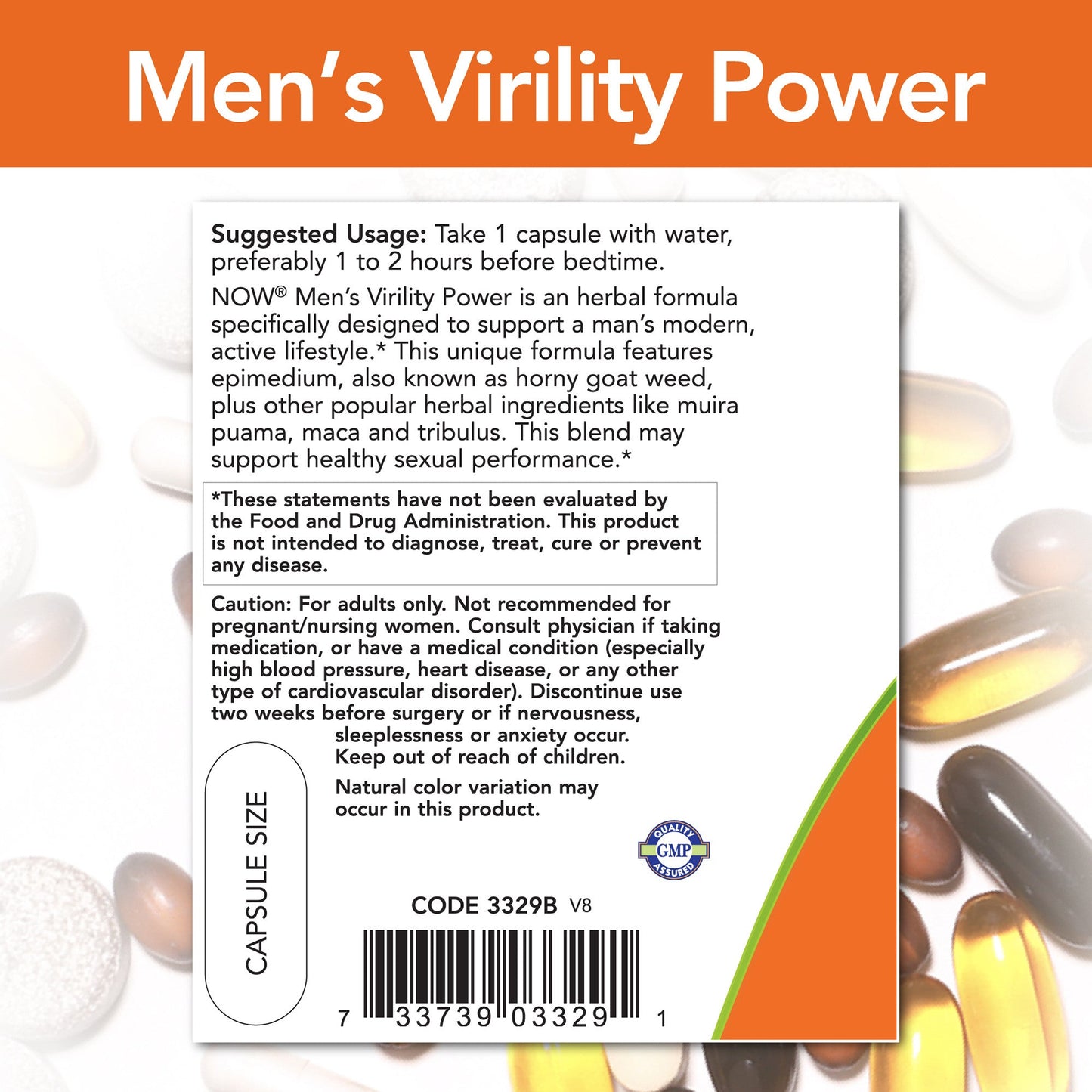 Men's Virility Power 120 Veg Capsules