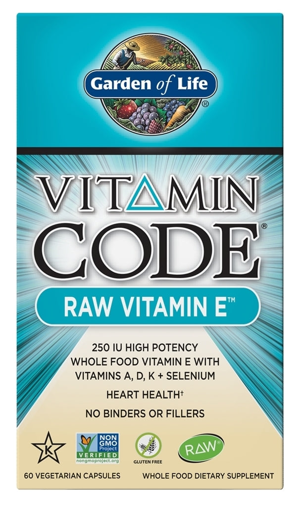 Vitamin Code Raw Vitamin E 60 Vegetarian Capsules