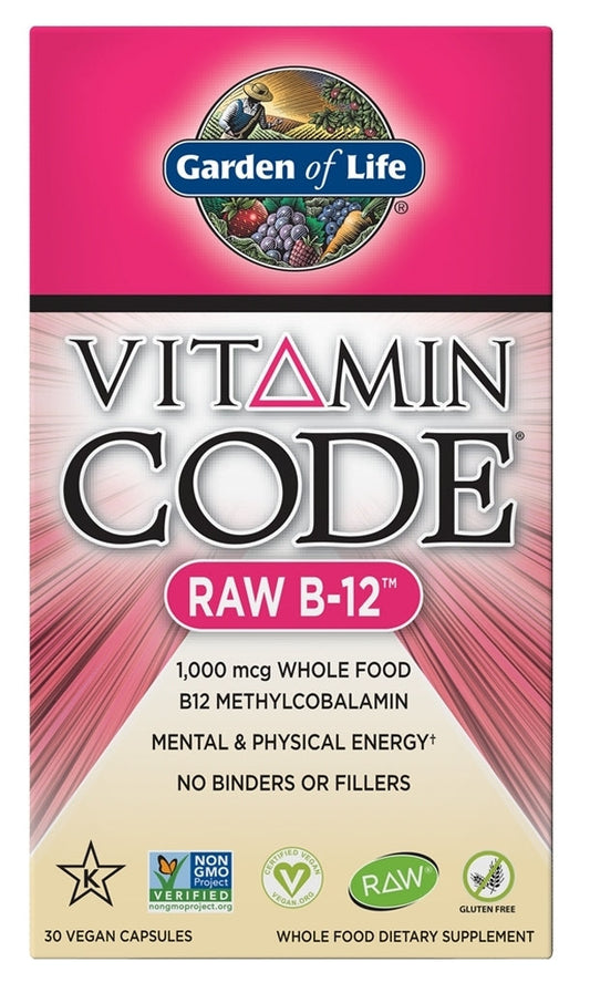 Vitamin Code Raw B-12 30 Vegan Capsules