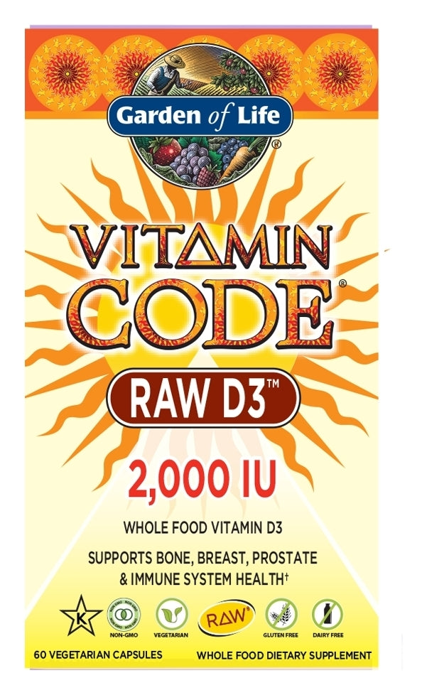 Vitamin Code Raw D3 2,000 IU 60 Vegetarian Capsules