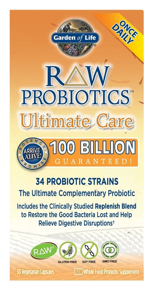 RAW Probiotics Ultimate Care 30 Vegetarian Capsules