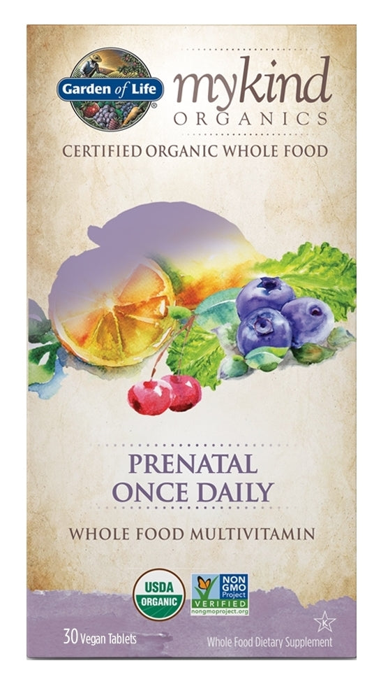 mykind Organics Prenatal Once Daily Multivitamin 30 Vegan Tablets