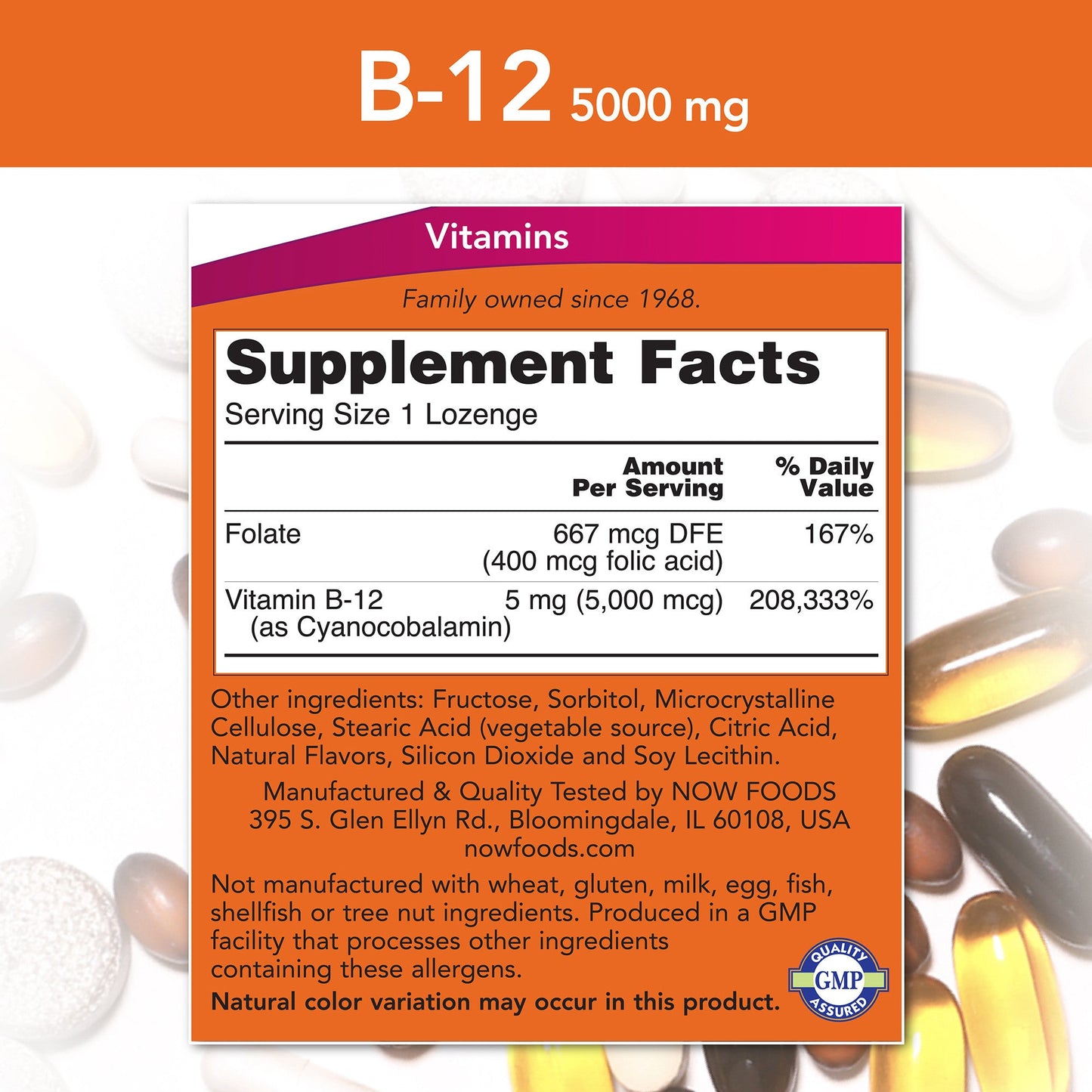 B-12 5,000 mcg 60 Lozenges