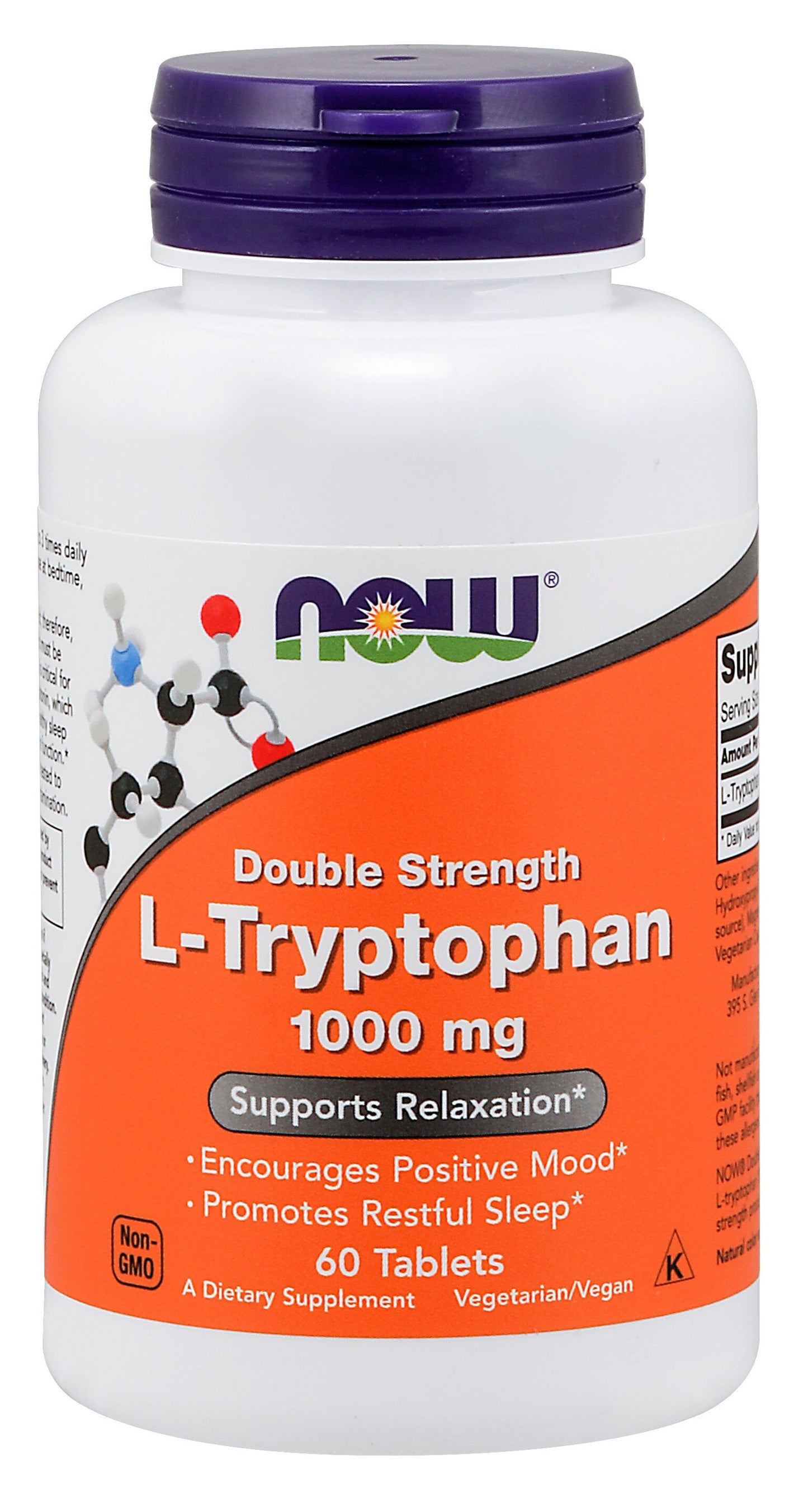 L-Tryptophan 1000 mg 60 Tablets | By Now Foods - Best Price