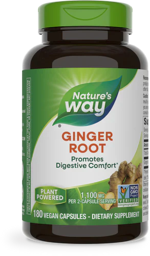 Ginger Root 550 mg 180 Vegetarian Capsules by Nature's Way
