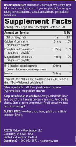 Cell Forte IP-6 & Inositol 240 Veg Capsules by Nature's Way