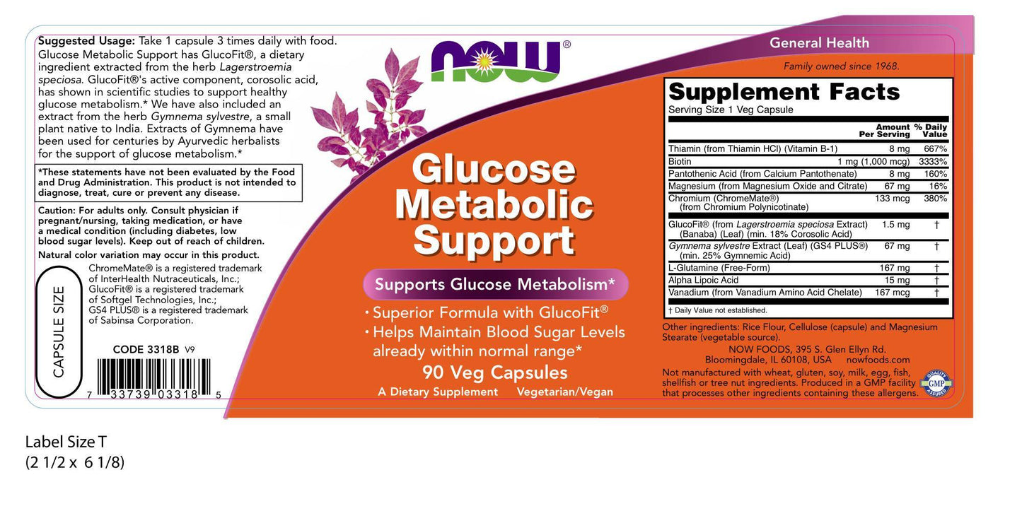 Glucose Metabolic Support 90 Veg Capsules