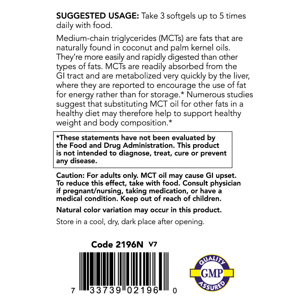 MCT Oil 1000 mg 150 Softgels | By Now sports - Best Price