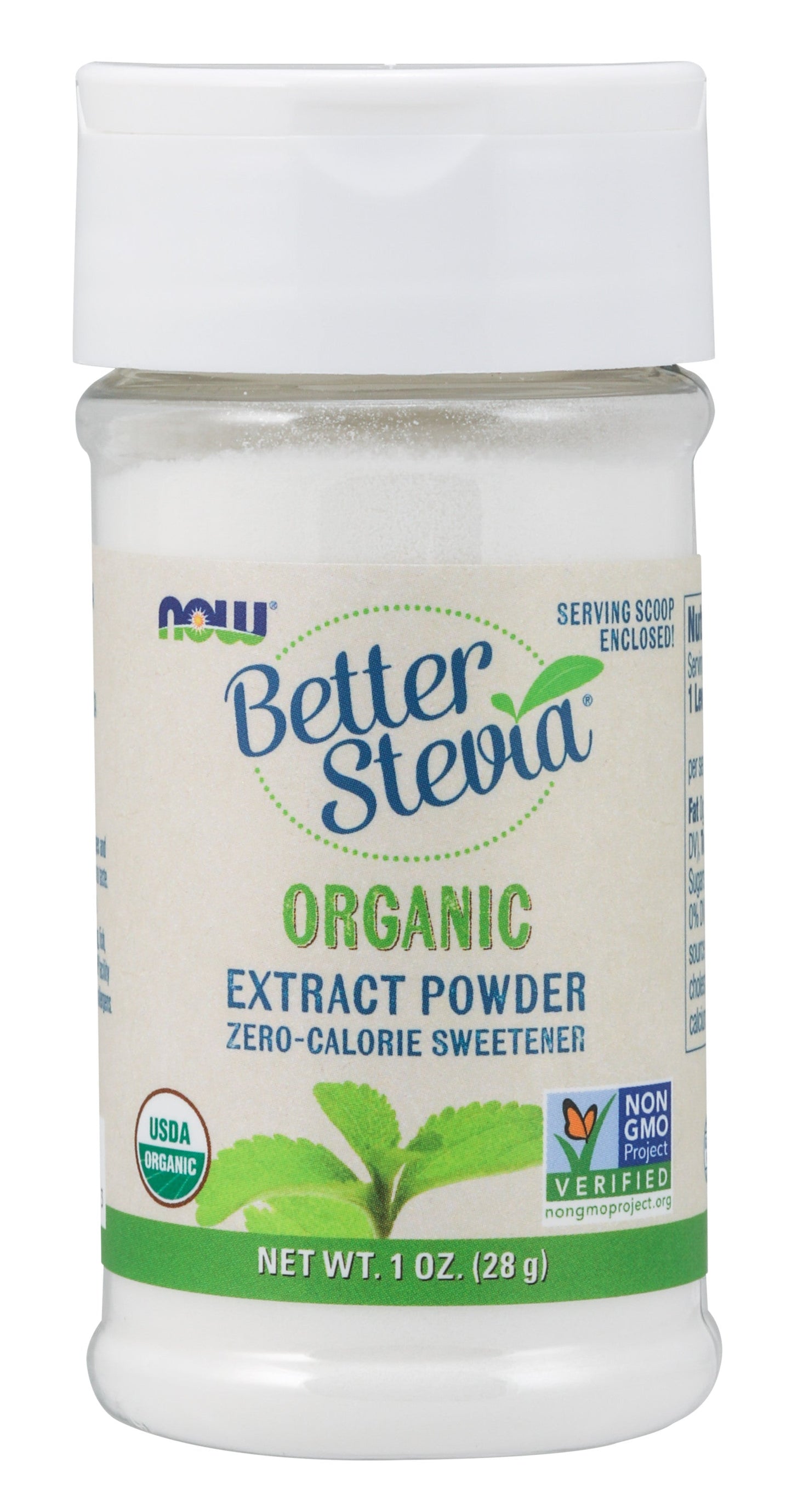 NOW Foods, Better Stevia Certified Organic Extract Powder 1 oz (28 g)