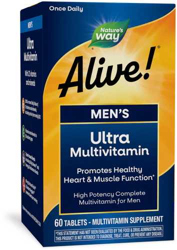 Alive! Once Daily Men's Ultra Potency Multi-Vitamin 60 Tablets