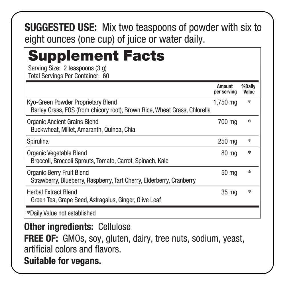 Kyo-Green Harvest Blend Powdered Drink Mix 6 oz (172.5 g)