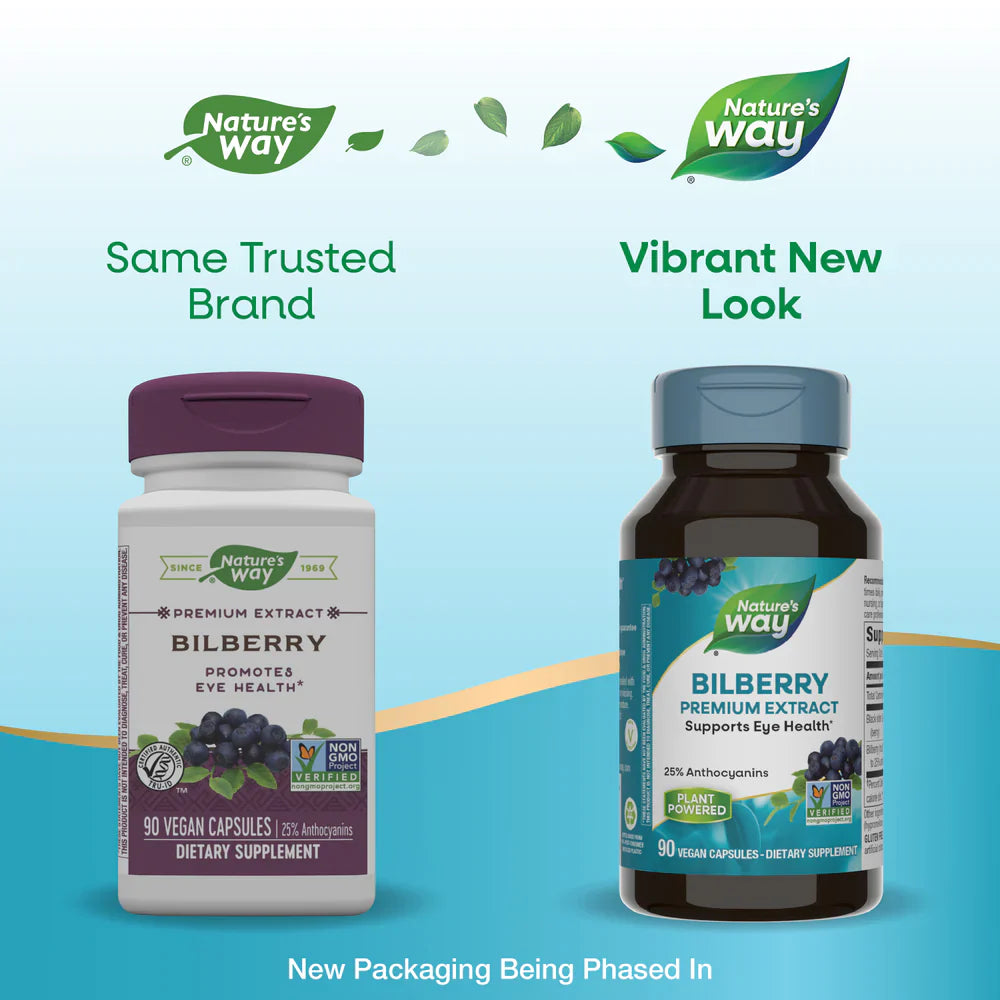 Bilberry Standardized 90 Veg Capsules by Nature's Way