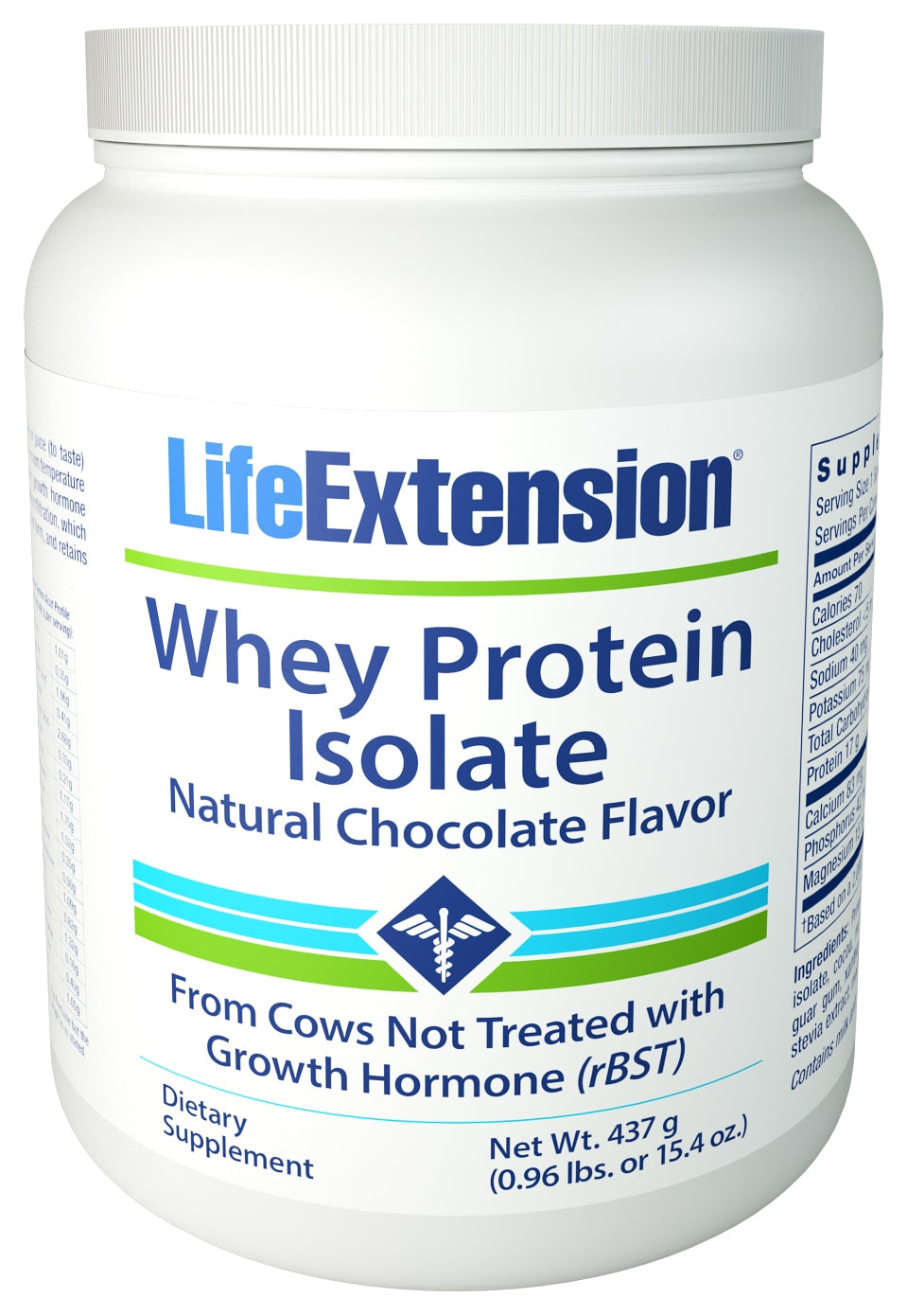 Whey Protein Isolate Natural Chocolate Flavor 454 g (1 lb)