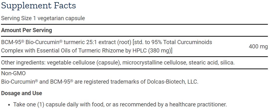 Super Bio-Curcumin 400 mg 60 Vegetarian Capsules by Life Extension best price