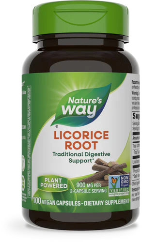 Licorice Root 450 mg 100 Vegetarian Capsules by Nature's Way