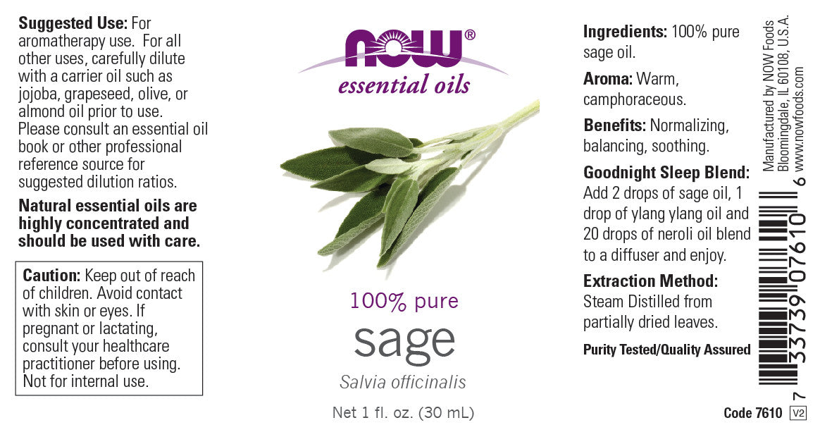 Sage Oil 1 fl oz (30 ml) | By Now Essential Oils - Best Price