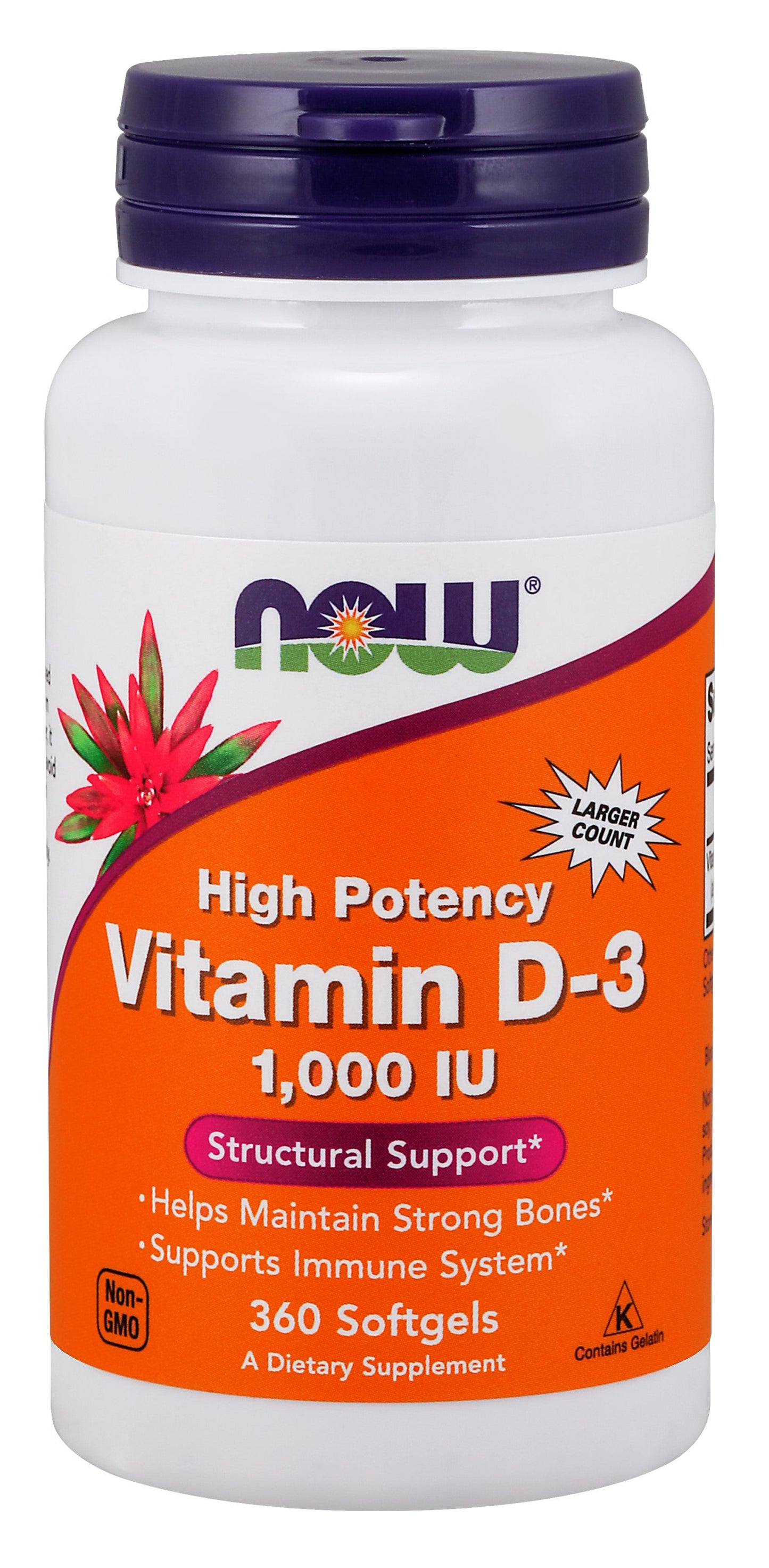 Vitamin D-3 1,000 IU 360 Softgels