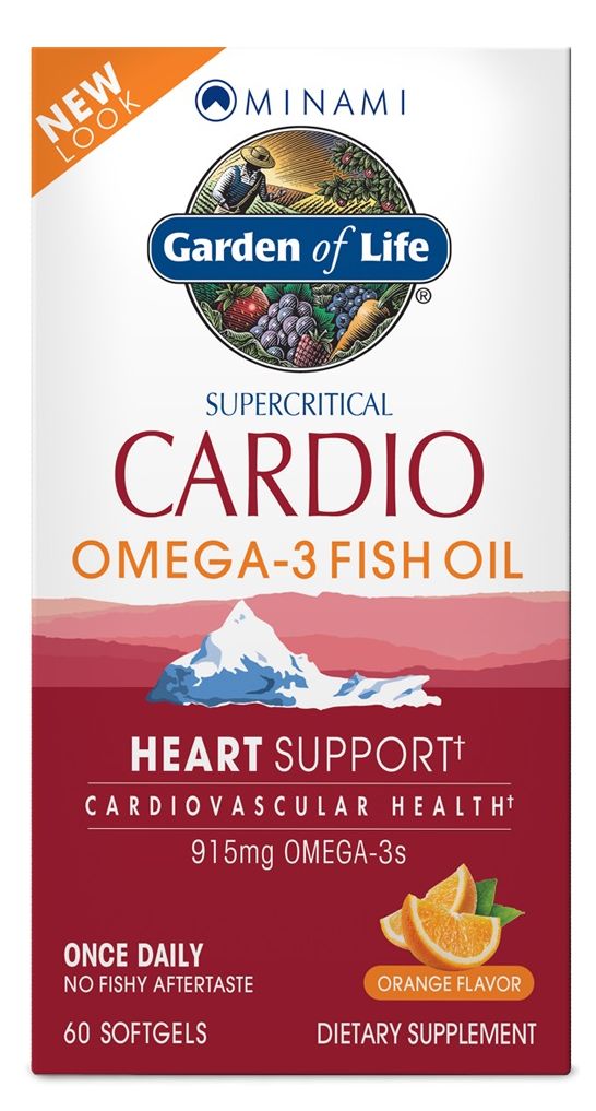 Cardio Omega-3 Fish Oil Orange Flavor 60 Softgels