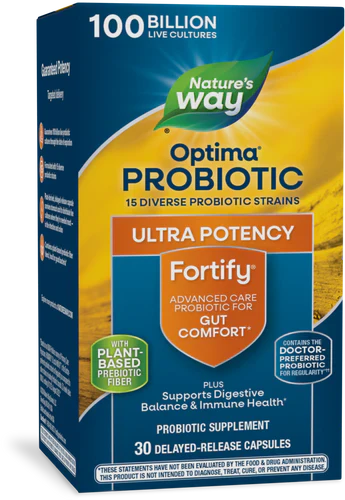 Fortify Optima Ultra Potency Probiotic 30 Delayed-release Capsules by Nature's Way