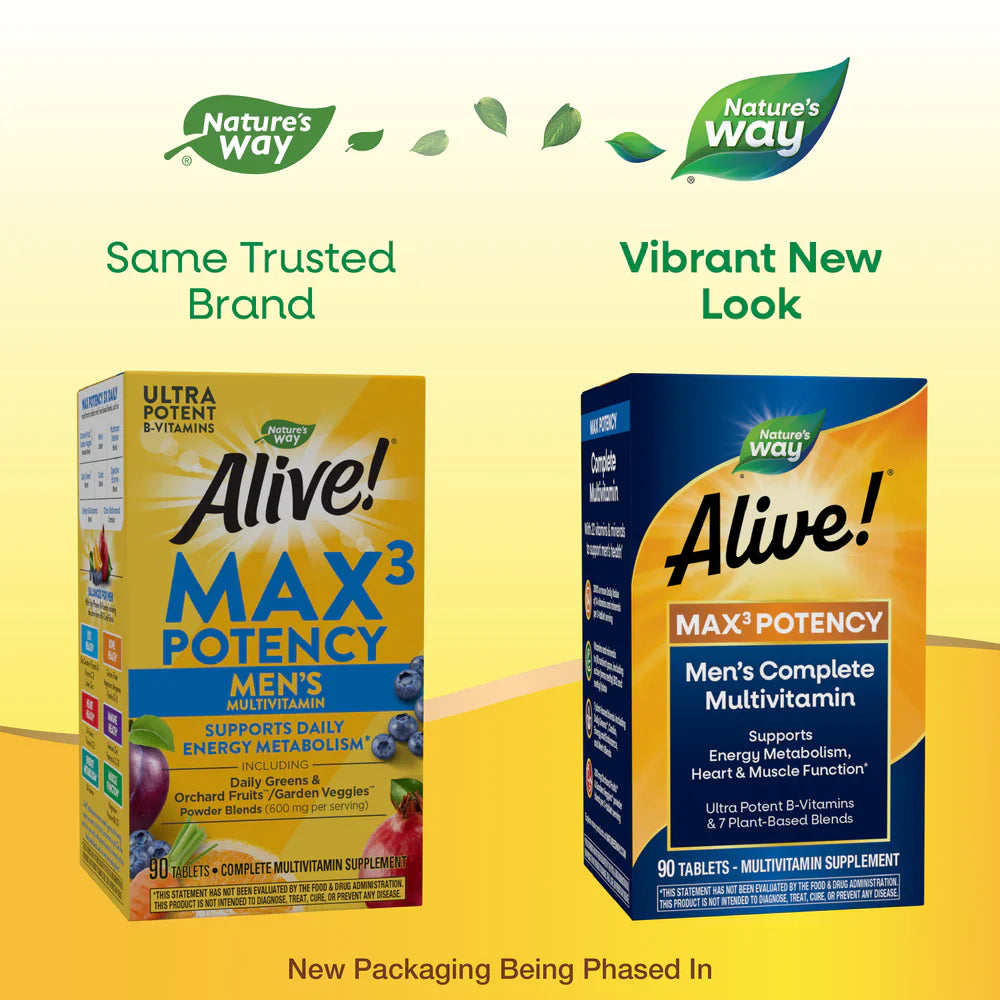 Alive! Max3 Daily Men's Multi Max Potency 90 Tablets