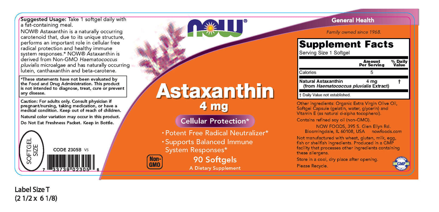 Astaxanthin 4 mg 90 Softgels