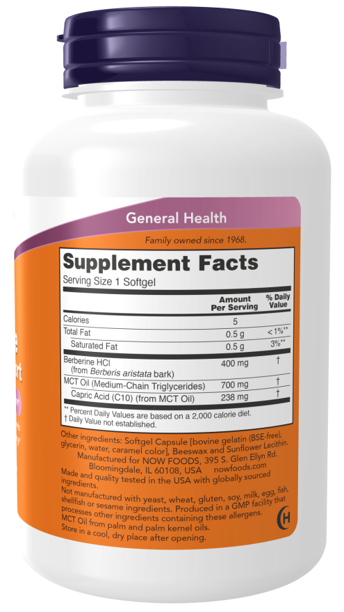 Berberine Glucose Support 90 Softgels by NOW