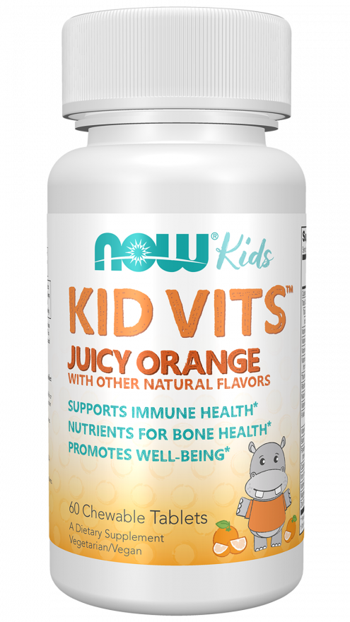 Kid Vits Juicy Orange 60 Chewable Tablets by NOW Kids