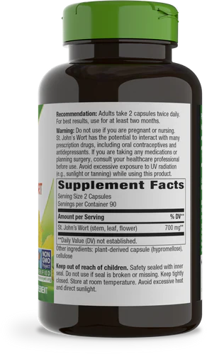 St. John's Wort Herb 350 mg 180 Vegetarian Capsules