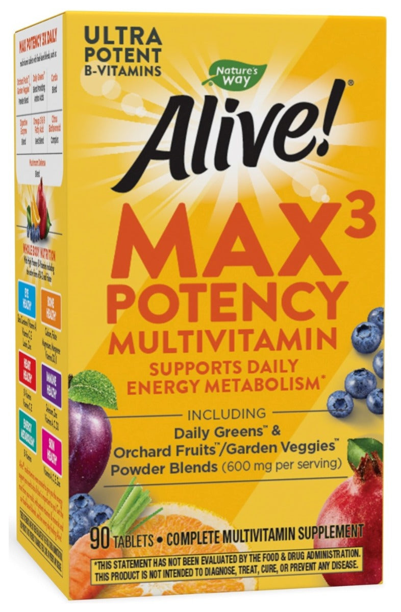 Alive! Max3 Daily Multi-Vitamin Max Potency 90 Tablets