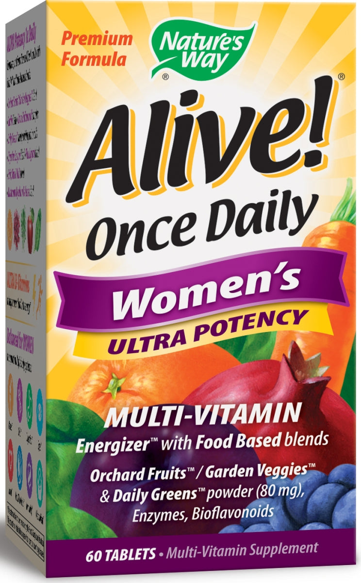 Alive! Once Daily Women's Ultra Potency Multi-Vitamin 60 Tablets