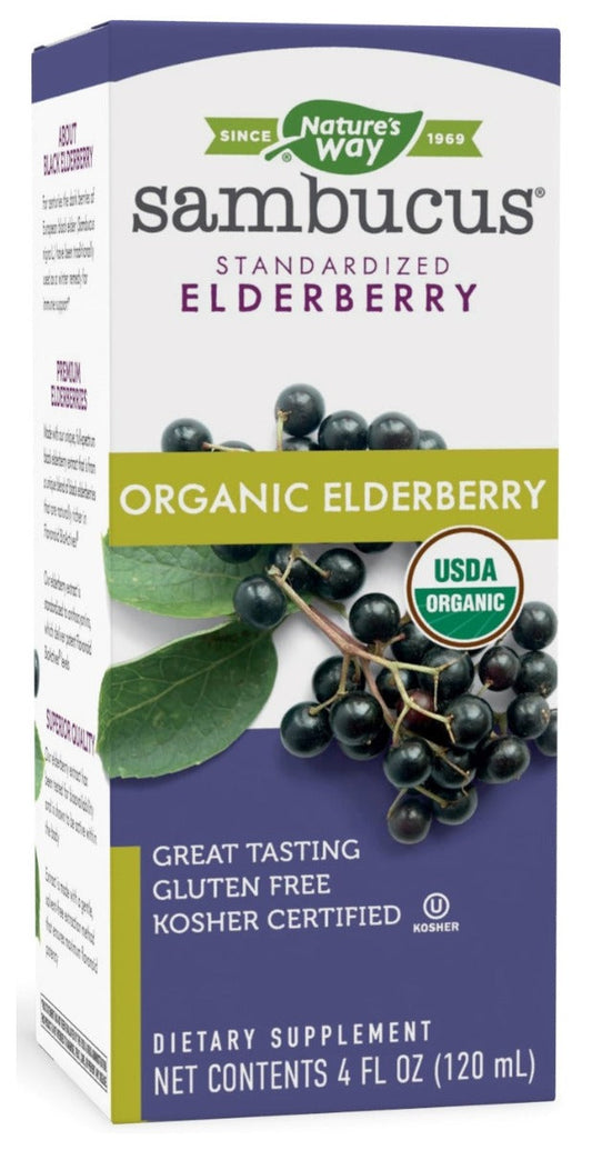 Organic Elderberry Sambucus Syrup 120 ml (4 fl oz)