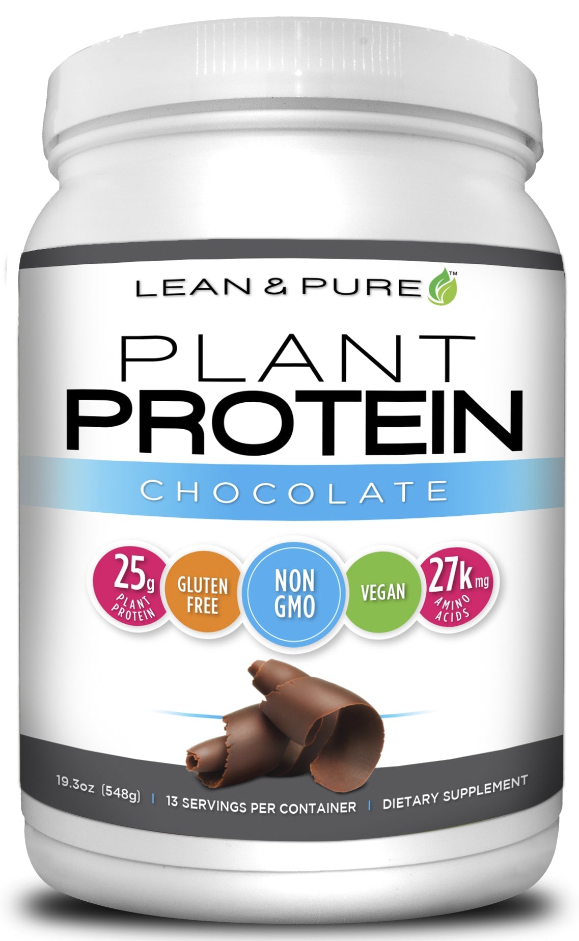 Lean & Pure Plant Protein Chocolate 19.3 oz (548 g)