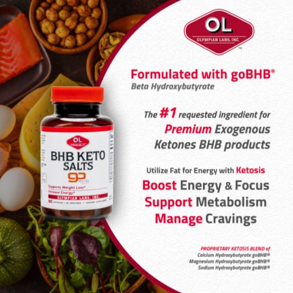 BHB Keto Salts Fat Burner 60 Caps by Olympian Labs best price