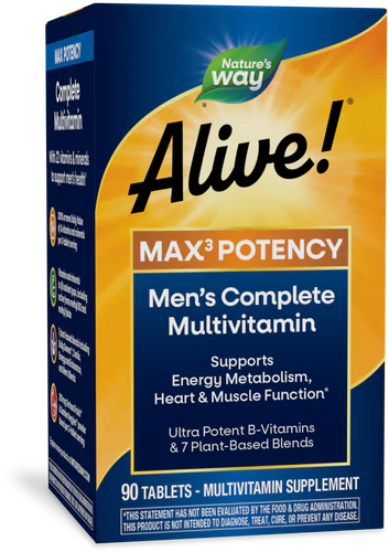 Alive! Max3 Daily Men's Multi Max Potency 90 Tablets