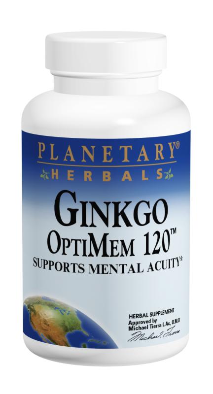 Ginkgo OptiMem 120 60 Tablets by Planetary Herbals