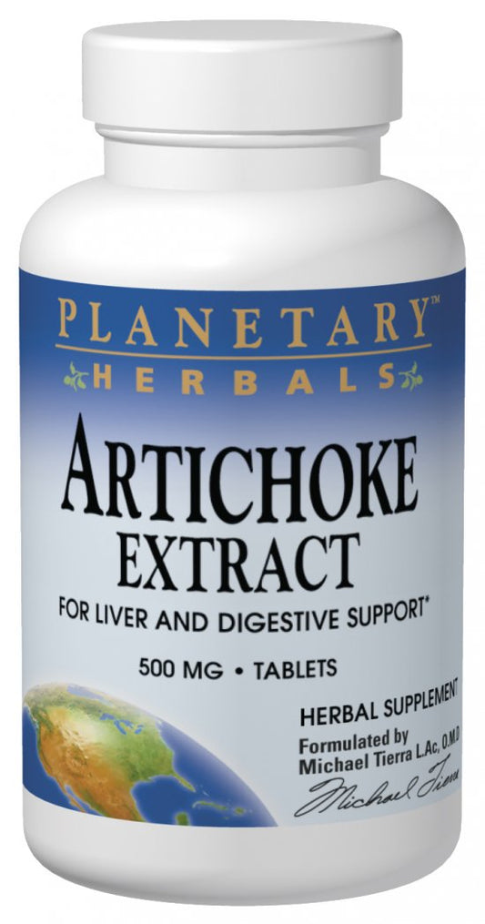Artichoke Extract 500 mg 60 Tablets by Planetary Herbals