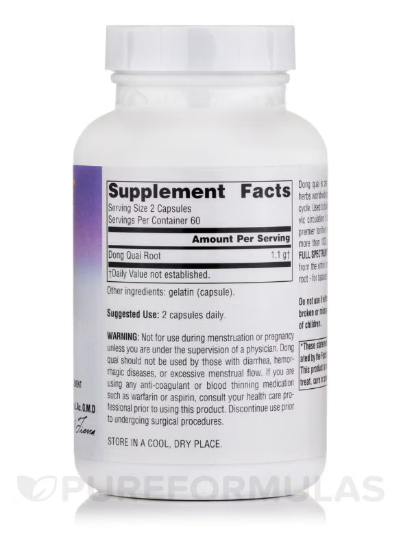 Full Spectrum Dong Quai 550 mg 120 Capsules