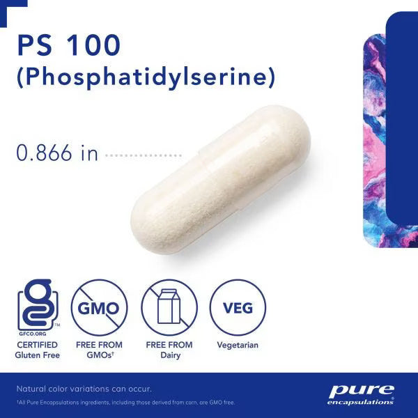 PS 100 Phosphatidylserine 120 Capsules by Pure Encapsulations