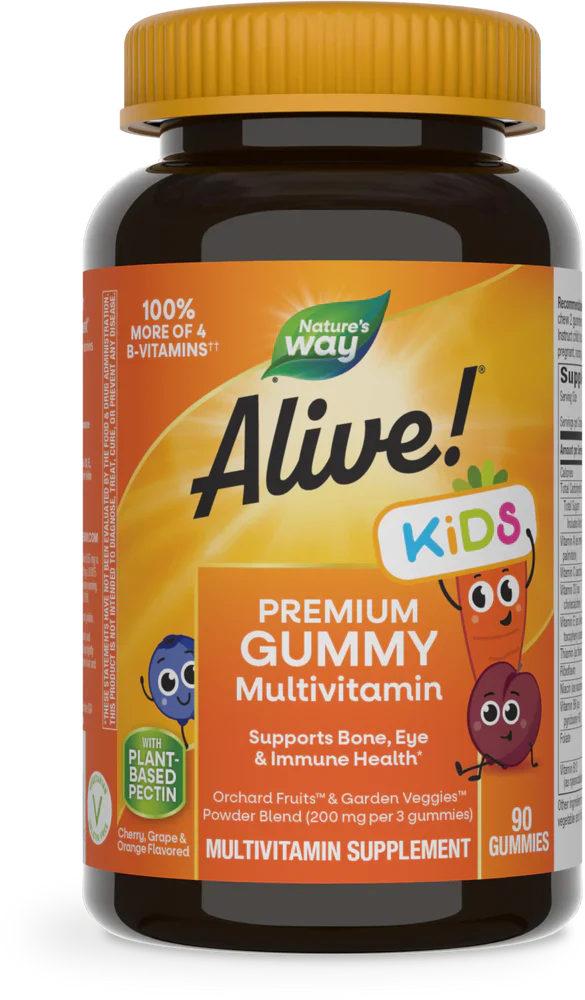 Alive! Kids Premium Multi-Vitamin 90 Gummies by Nature's Way