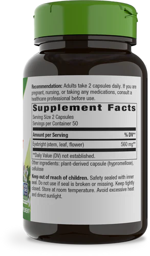 Eyebright Herb, 280 mg, 100 Vegan Capsules by Nature's Way