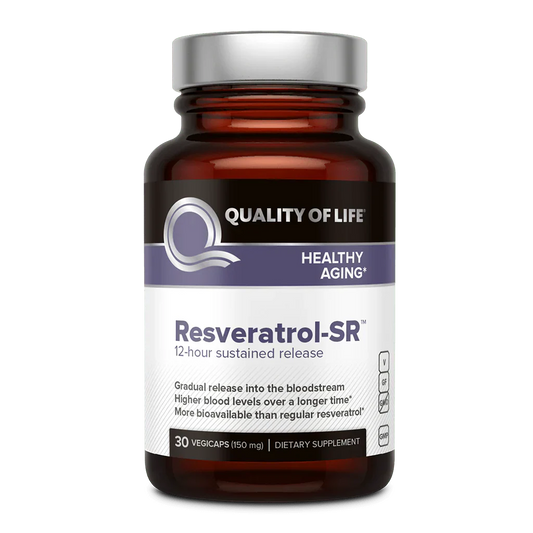 Resveratrol-SR (Sustained Release) 135 mg 30 Vegicaps by Quality of Life