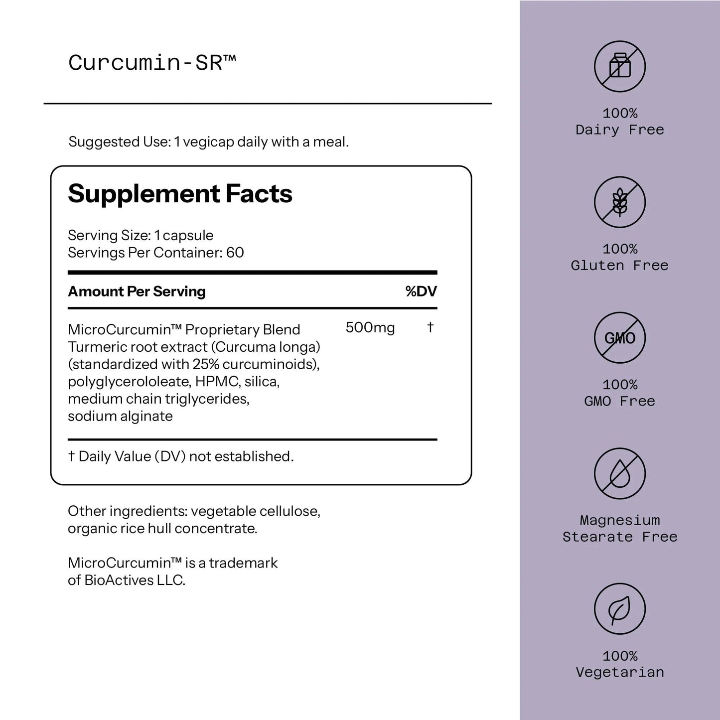 Curcumin-SR 125 mg 60 Vegicaps