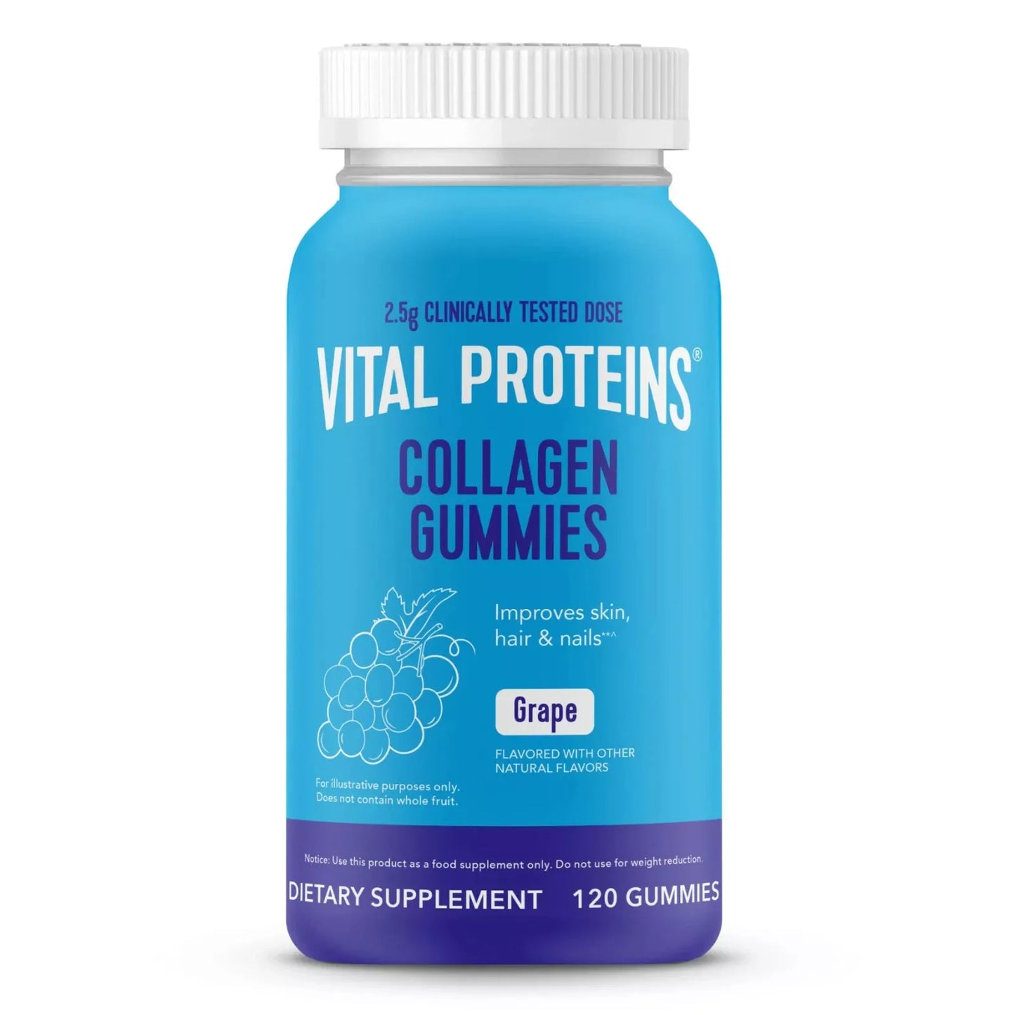 Vital Proteins Collagen Gummies Grape, 120 Gummies