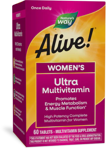Alive! Once Daily Women's Ultra Potency Multi-Vitamin 60 Tablets